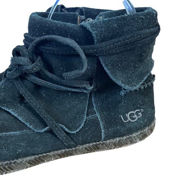 Ugg Australia Womens 1019129 Reid Black Suede Ankle Boots Moccasins Booties 7.5 - Picture 11 of 16
